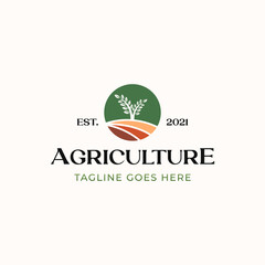 Agriculture Farm Logo template Isolated in White Background