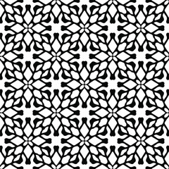 floral seamless pattern background.Geometric ornament for wallpapers and backgrounds. Black and white 

pattern. 