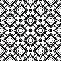 floral seamless pattern background.Geometric ornament for wallpapers and backgrounds. Black and white 

pattern. 