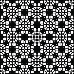 floral seamless pattern background.Geometric ornament for wallpapers and backgrounds. Black and white 

pattern. 