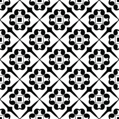 floral seamless pattern background.Geometric ornament for wallpapers and backgrounds. Black and white 

pattern. 