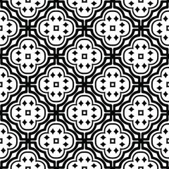 floral seamless pattern background.Geometric ornament for wallpapers and backgrounds. Black and white 

pattern. 
