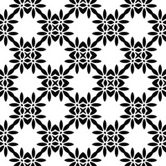 floral seamless pattern background.Geometric ornament for wallpapers and backgrounds. Black and white 

pattern. 