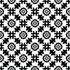 floral seamless pattern background.Geometric ornament for wallpapers and backgrounds. Black and white 

pattern. 