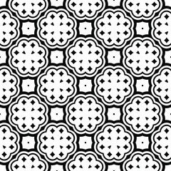 floral seamless pattern background.Geometric ornament for wallpapers and backgrounds. Black and white 

pattern. 