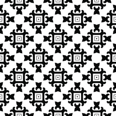 floral seamless pattern background.Geometric ornament for wallpapers and backgrounds. Black and white 

pattern. 