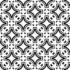 floral seamless pattern background.Geometric ornament for wallpapers and backgrounds. Black and white 

pattern. 