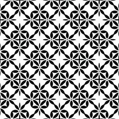 floral seamless pattern background.Geometric ornament for wallpapers and backgrounds. Black and white 

pattern. 
