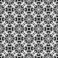 
floral seamless pattern background.Geometric ornament for wallpapers and backgrounds. Black and white 

pattern. 