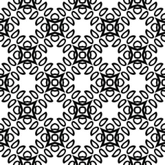 
floral seamless pattern background.Geometric ornament for wallpapers and backgrounds. Black and white 

pattern. 