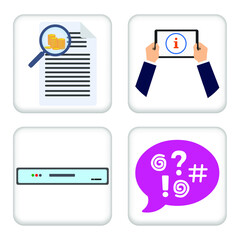 Vector illustration Set for Gather Financial Information Gather Information and more EPS10