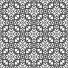 
floral seamless pattern background.Geometric ornament for wallpapers and backgrounds. Black and white 

pattern. 