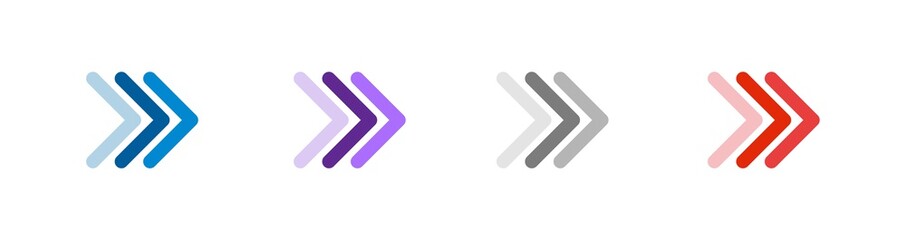 Arrows collection. Modern graphic direction signs computer screen curves arrows