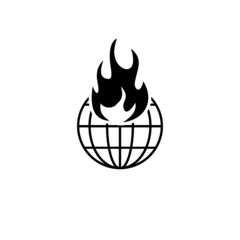 Global warming icon isolated on white background