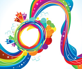 abstract artistic creative colorful wave explode
