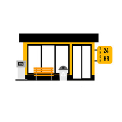 Illustration of the front store.