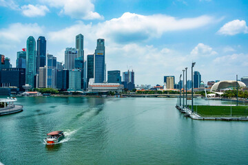 city skyline, Singapore, city, skyline, water, urban, architecture, building, cityscape, skyscraper, buildings, downtown, harbor, panorama, river, vancouver, sky, sea, usa, travel, business, blue, chi