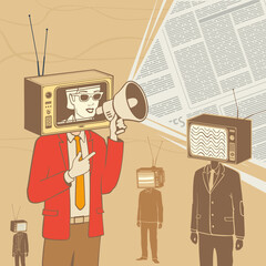 Vector illustration agitation and propaganda