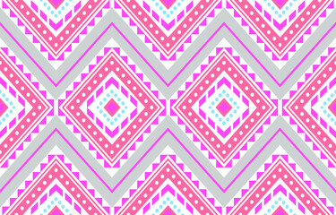 Geometric ethnic pattern traditional Design for background, carpet, wallpaper, clothing, wrapping, Batik, fabric, sarong, Embroidery vector illustration pattern.