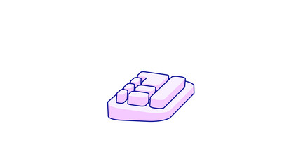 Stylish keyboard close-up. Isolated image in jpeg format.