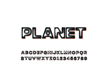 vector alphabet font, gray and green style background, typeface vector design