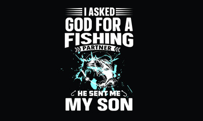 Fototapeta na wymiar New Fishing T-shirt Design Template