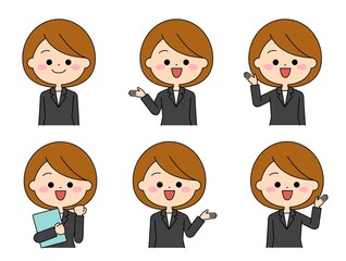 スーツを着た女性セット