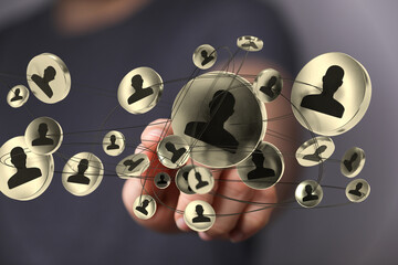 partner - organization chart team concept networking