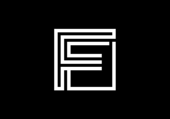 Capital Lines Letter F. Creative Line Letters Design, Graphic Alphabet Symbol For Logo, Poster, Invitation. Vector Illustration
