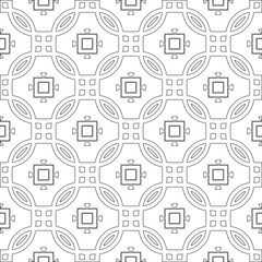 
Vector geometric pattern. Repeating elements stylish background abstract ornament for wallpapers and 

backgrounds. Black and white colors 