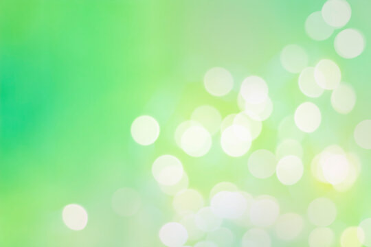 Light green abstract background with copy space. Bokeh. For design