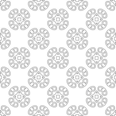 Vector geometric pattern. Repeating elements stylish background abstract ornament for wallpapers and 

backgrounds. Black and white colors 
