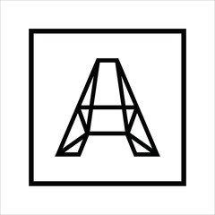creative outline letter A logo design vector template. Line letter A initial logo vector