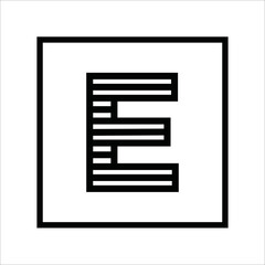 creative outline letter E logo design vector template