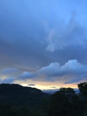 sunset in the mountains