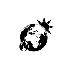 Global Warming icon isolated on white background