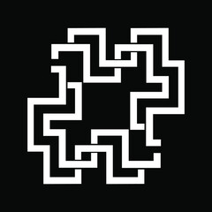 design black and white maze