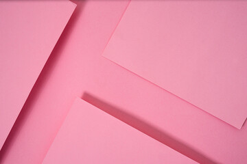 abstract pop up paper background in pink. abstract arrangements build a geometric texture for wallpaper, posters, flyers, etc.