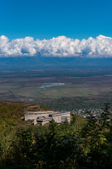 view of the city from the hill