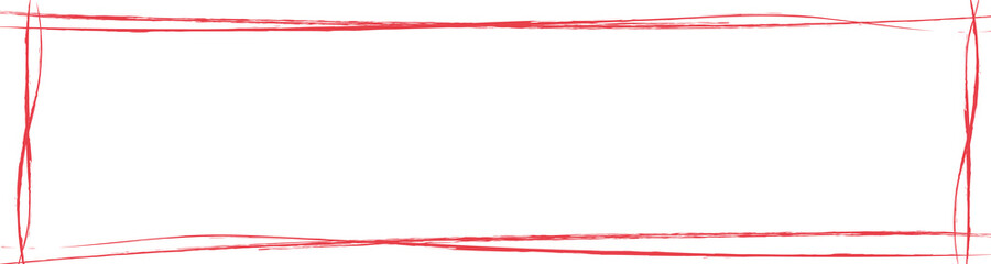Obraz premium red brush painted ink stamp banner on white background