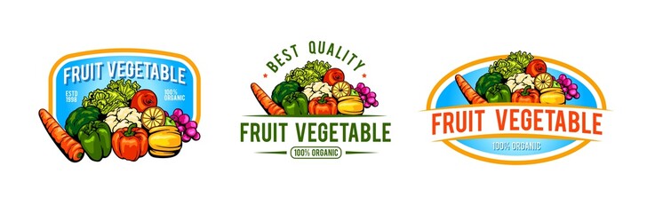vegetable and fruit template design