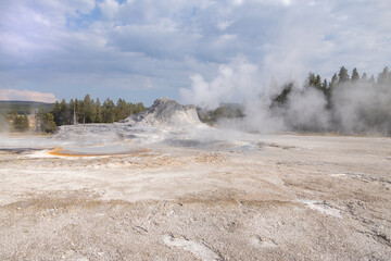 Geothermal feature, Yellowstone National Park, Wyoming, USA