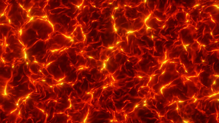 Fototapeta premium Abstract magma, lava flowing smooth fractal waves background. Fire like backdrop