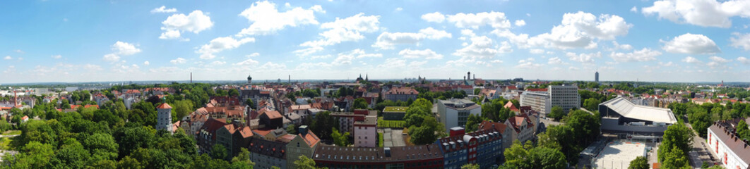 Augsburg, Deutschland: Panorama der Altstadt