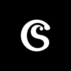 Fototapeta premium Letter Initial Monogram C S CS SC Logo Design Template. Suitable for General Fashion Sport Company Business Brand in Simple Minimal Clean Classy Elegant Modern Logo Design.