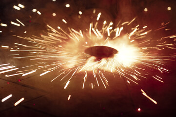 explosion of sparks