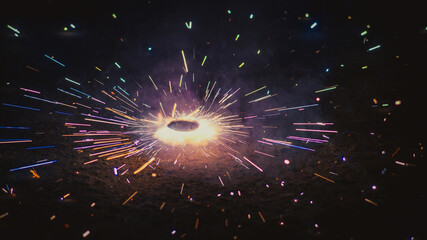 fireworks in the night 