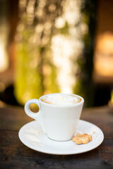 cup of coffee on table