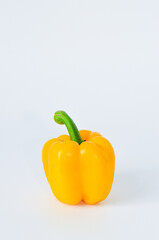 Sweet bell pepper for healthy on white background.Diet food and vegan concept.Closeup with Clipping Path.