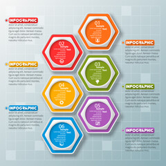 Abstract 3D Paper Infographics. Business template .Vector illustration